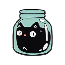 Load image into Gallery viewer, Cartoon Cute Black Cat Brooch Women's Brooch Pin Alloy Multifunctional Decoration Badge Clothing Accessories Backpack Accessories
