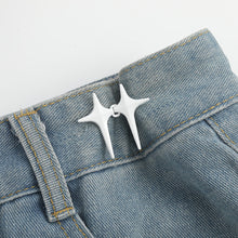 Load image into Gallery viewer, Cross Star Waist Buckle Detachable No-staple No-sew Button Durable Alloy Buckle Skirt Pants DIY Clothing Accessories
