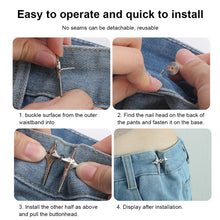 Load image into Gallery viewer, Cross Star Waist Buckle Detachable No-staple No-sew Button Durable Alloy Buckle Skirt Pants DIY Clothing Accessories
