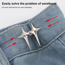 Load image into Gallery viewer, Cross Star Waist Buckle Detachable No-staple No-sew Button Durable Alloy Buckle Skirt Pants DIY Clothing Accessories

