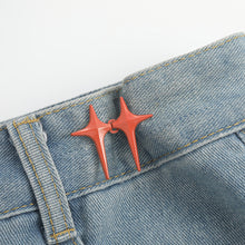 Load image into Gallery viewer, Cross Star Waist Buckle Detachable No-staple No-sew Button Durable Alloy Buckle Skirt Pants DIY Clothing Accessories
