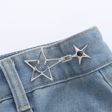 Load image into Gallery viewer, Smiling Pentagram Waist Buckle Detachable No-staple No-sew Button Convenient Alloy Buckle Skirt Pants DIY Clothing Accessories

