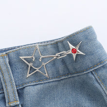 Load image into Gallery viewer, Smiling Pentagram Waist Buckle Detachable No-staple No-sew Button Convenient Alloy Buckle Skirt Pants DIY Clothing Accessories
