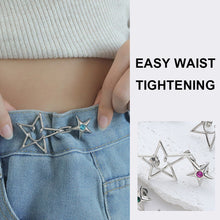 Load image into Gallery viewer, Smiling Pentagram Waist Buckle Detachable No-staple No-sew Button Convenient Alloy Buckle Skirt Pants DIY Clothing Accessories
