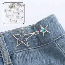 Load image into Gallery viewer, Smiling Pentagram Waist Buckle Detachable No-staple No-sew Button Convenient Alloy Buckle Skirt Pants DIY Clothing Accessories
