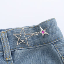 Load image into Gallery viewer, Smiling Pentagram Waist Buckle Detachable No-staple No-sew Button Convenient Alloy Buckle Skirt Pants DIY Clothing Accessories
