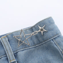 Load image into Gallery viewer, Smiling Pentagram Waist Buckle Detachable No-staple No-sew Button Convenient Alloy Buckle Skirt Pants DIY Clothing Accessories

