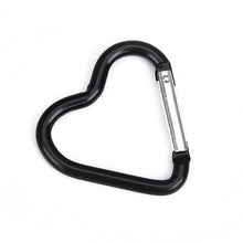 Load image into Gallery viewer, Aluminum Alloy Outdoor Heart Shape Locking Carabiner Keychain Clip Rings Climbing Clips Spring Snap Hook Durable Carabiner

