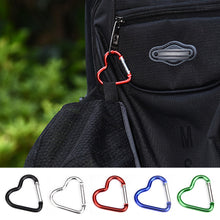 Load image into Gallery viewer, Aluminum Alloy Outdoor Heart Shape Locking Carabiner Keychain Clip Rings Climbing Clips Spring Snap Hook Durable Carabiner
