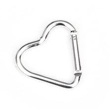 Load image into Gallery viewer, Aluminum Alloy Outdoor Heart Shape Locking Carabiner Keychain Clip Rings Climbing Clips Spring Snap Hook Durable Carabiner
