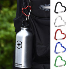 Load image into Gallery viewer, Aluminum Alloy Outdoor Heart Shape Locking Carabiner Keychain Clip Rings Climbing Clips Spring Snap Hook Durable Carabiner
