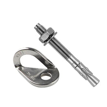 Load image into Gallery viewer, 304 Stainless Steel Rock Climb Anchor Point 25 30 35KN Piton Nut Anchor Bolt Hanger Plate Expansion Nail Caving Belay Rigging
