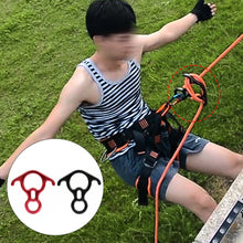 Load image into Gallery viewer, Rock Climbing Descender OX Horn 8 Descend Ring Downhill Eight Ring With Bent-ear Rappelling Gear Belay Device Equipment
