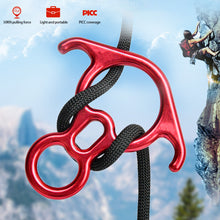 Load image into Gallery viewer, Rock Climbing Descender OX Horn 8 Descend Ring Downhill Eight Ring With Bent-ear Rappelling Gear Belay Device Equipment
