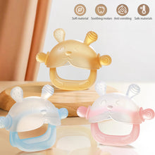 Load image into Gallery viewer, Silicone Teether Silicone Toddler Chew Toys Sensory Toys Anti Drop Wrist Hand Teether Baby Teething Mitten Food-Grade Soothing
