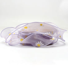 Load image into Gallery viewer, 4cm*9m Daisy Pattern Ribbon Gracefull Fish Tail Gift Decoration Bow Ribbons Packaging Material Wrapping Supplies
