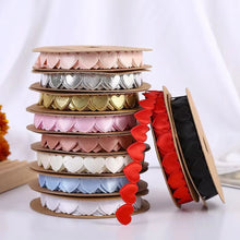 Load image into Gallery viewer, Heart To Heart Ribbon Love Weaving Flower Packaging Material Flower Bundle Cake Ribbon Gift Bow Tie Flower Art
