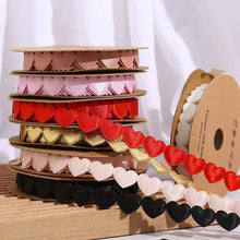 Load image into Gallery viewer, Heart To Heart Ribbon Love Weaving Flower Packaging Material Flower Bundle Cake Ribbon Gift Bow Tie Flower Art
