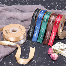 Load image into Gallery viewer, 5yards "Just for You" Printed Polyester Ribbon Letters Print Ribbon for DIY Gift Packing Wedding Christmas Bow Ribbons
