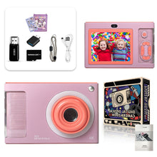 Load image into Gallery viewer, Y2K CCD Camera 1080P 48MP Portable Kids Camera 4X Zoom with Dual Lenses 2.4inch IPS Screen for Boys Girls Teenagers Gift
