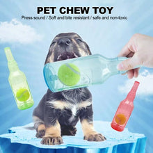 Load image into Gallery viewer, Pet Chew Toy Pet Sound Bite Resistant Molar Floating Rubber TPR Tennis Bottle Pet Bottle Ball Squeaky Toy Accessories
