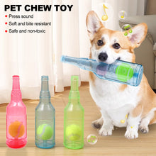 Load image into Gallery viewer, Pet Chew Toy Pet Sound Bite Resistant Molar Floating Rubber TPR Tennis Bottle Pet Bottle Ball Squeaky Toy Accessories
