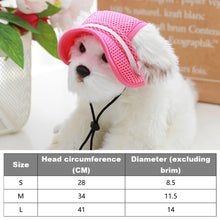 Load image into Gallery viewer, Summer Pet Hat Breathable Sunshade Cat And Dog Hat Bow Ear Leakage Dog Supplies Pet Clothes For Small Dogs
