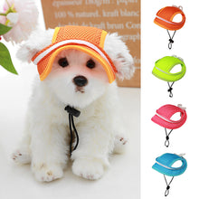 Load image into Gallery viewer, Summer Pet Hat Breathable Sunshade Cat And Dog Hat Bow Ear Leakage Dog Supplies Pet Clothes For Small Dogs
