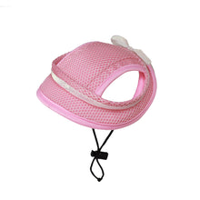 Load image into Gallery viewer, Summer Pet Hat Breathable Sunshade Cat And Dog Hat Bow Ear Leakage Dog Supplies Pet Clothes For Small Dogs
