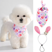 Load image into Gallery viewer, 2PCS Dog Easter Costumes Adorable Bunny Ears Headband Cute Dog Bandana Cats Photography Headbands Pet Costume Headwears
