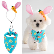 Load image into Gallery viewer, 2PCS Dog Easter Costumes Adorable Bunny Ears Headband Cute Dog Bandana Cats Photography Headbands Pet Costume Headwears
