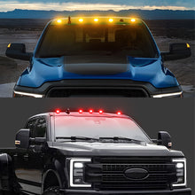 Load image into Gallery viewer, 1PC 12LED Car Roof Lights Solar Powered Flashing Lights Cab Punch-Free Phone App Control Wireless Or Truck
