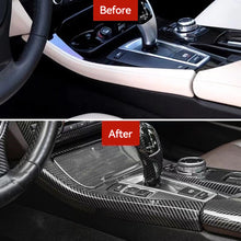 Load image into Gallery viewer, Car Interior Gear Shift Side Strip Trim Styling Accessories Carbon Fiber Pattern For BMW 5 Series F10 F11 525L I520L 2011 - 2017 LHD
