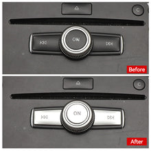 Load image into Gallery viewer, 3Pcs Car Volume ON Buttons Cover Stickers Trim Fit For Mercedes Benz A B C ML CLS Class GLA200 ML GLK300 E260 Auto Accessories
