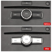 Load image into Gallery viewer, 3Pcs Car Volume ON Buttons Cover Stickers Trim Fit For Mercedes Benz A B C ML CLS Class GLA200 ML GLK300 E260 Auto Accessories
