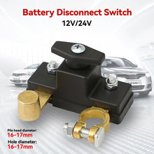 Load image into Gallery viewer, 12V/24V 100A Car Battery Disconnect Switch Isolator Power Cut Off Kill Switches For RV ATV Boat Truck Auto Yacht
