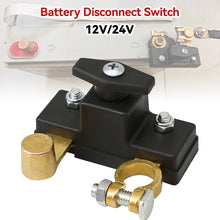 Load image into Gallery viewer, 12V/24V 100A Car Battery Disconnect Switch Isolator Power Cut Off Kill Switches For RV ATV Boat Truck Auto Yacht
