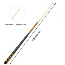 Load image into Gallery viewer, 1PC 149CM 13MM Club Head 1/2 Split Maple Pool Cue Billiard Supplies-Color Random
