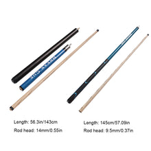 Load image into Gallery viewer, 1PC 145CM 9.5/14MM Club Head Split Ash Wood Pool Cue Punch And Jump Dual-Purpose Billiard Supplies
