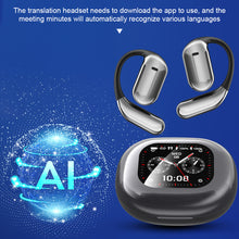 Load image into Gallery viewer, Hanging Ear AI Intelligent Translation Bluetooth Headphones With LCD Color Screen Noise-Cancelling Sports Headphones
