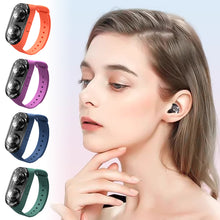 Load image into Gallery viewer, Wrist Sports Wireless Bluetooth Headphones Sleep Noise-Cancelling Long Life Mini Headphones With Lanyard

