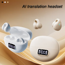 Load image into Gallery viewer, AI Intelligent Translation Bluetooth Headset Open Long Life Game Sports Noise-Cancelling Ear Clip Headset With Digital Display
