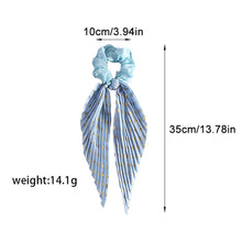 Load image into Gallery viewer, Handmade Creased Floral Ribbon Headband European American Cross-border Large Intestine Loop Tied Ponytail Headband Fashionable Hair Accessory
