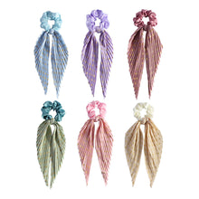 Load image into Gallery viewer, Handmade Creased Floral Ribbon Headband European American Cross-border Large Intestine Loop Tied Ponytail Headband Fashionable Hair Accessory

