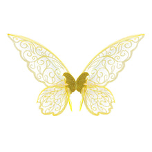 Load image into Gallery viewer, Butterfly Wings Irregular Cicada Wings Elf Costumes Angel Wings Stage Performance Props Light Gold Butterfly Wings Prop
