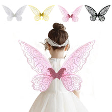 Load image into Gallery viewer, Butterfly Wings Irregular Cicada Wings Elf Costumes Angel Wings Stage Performance Props Light Gold Butterfly Wings Prop
