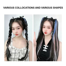 Load image into Gallery viewer, Wig, Ponytail Female Sweet Cool Highlights Colorful Fake Ponytail Internet Celebrity Natural Simulation Hair Fake Braid Headwear
