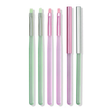 Load image into Gallery viewer, Small Thin Pen Construction Square Round Head Flat Mouth Phototherapy Pen Coated with Rubber Powder Green Frosted Pen Handle Nail Art Pen

