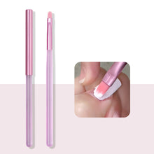 Load image into Gallery viewer, Small Thin Pen Construction Square Round Head Flat Mouth Phototherapy Pen Coated with Rubber Powder Green Frosted Pen Handle Nail Art Pen
