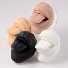 Load image into Gallery viewer, Silicone Model of Human Facial Features Mouth 3D Tongue Model Puncture Training Mold Lip Nail Tongue Nail Display Stand
